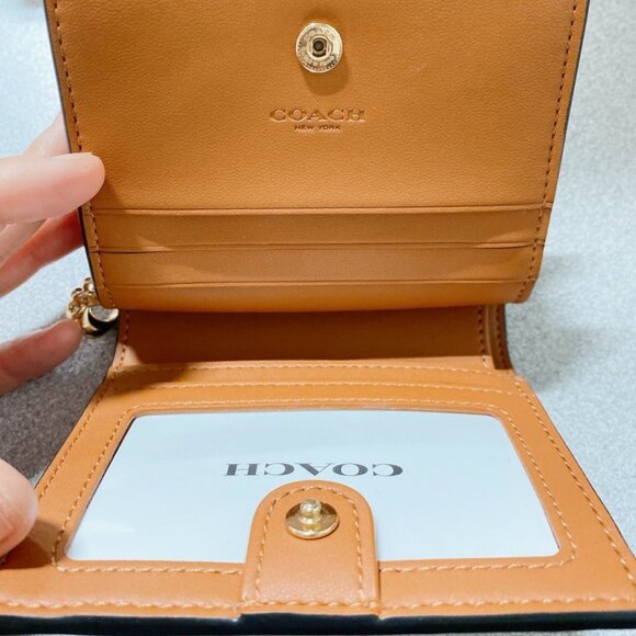 Coach Cosmic Coach Snap Wallet in Signature Canvas with Rexy Print, Tan Multi - Picture 4 of 6